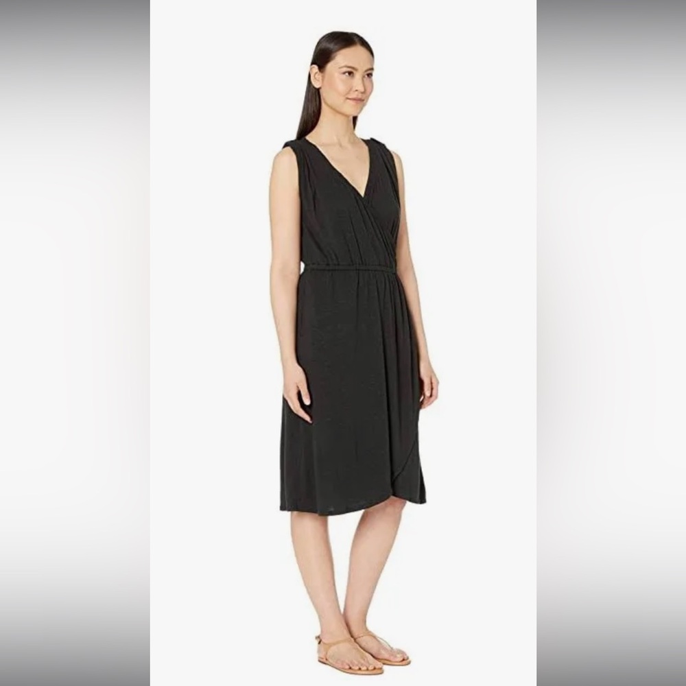 Royal Robbins Grecian faux wrap dress women’s small - black